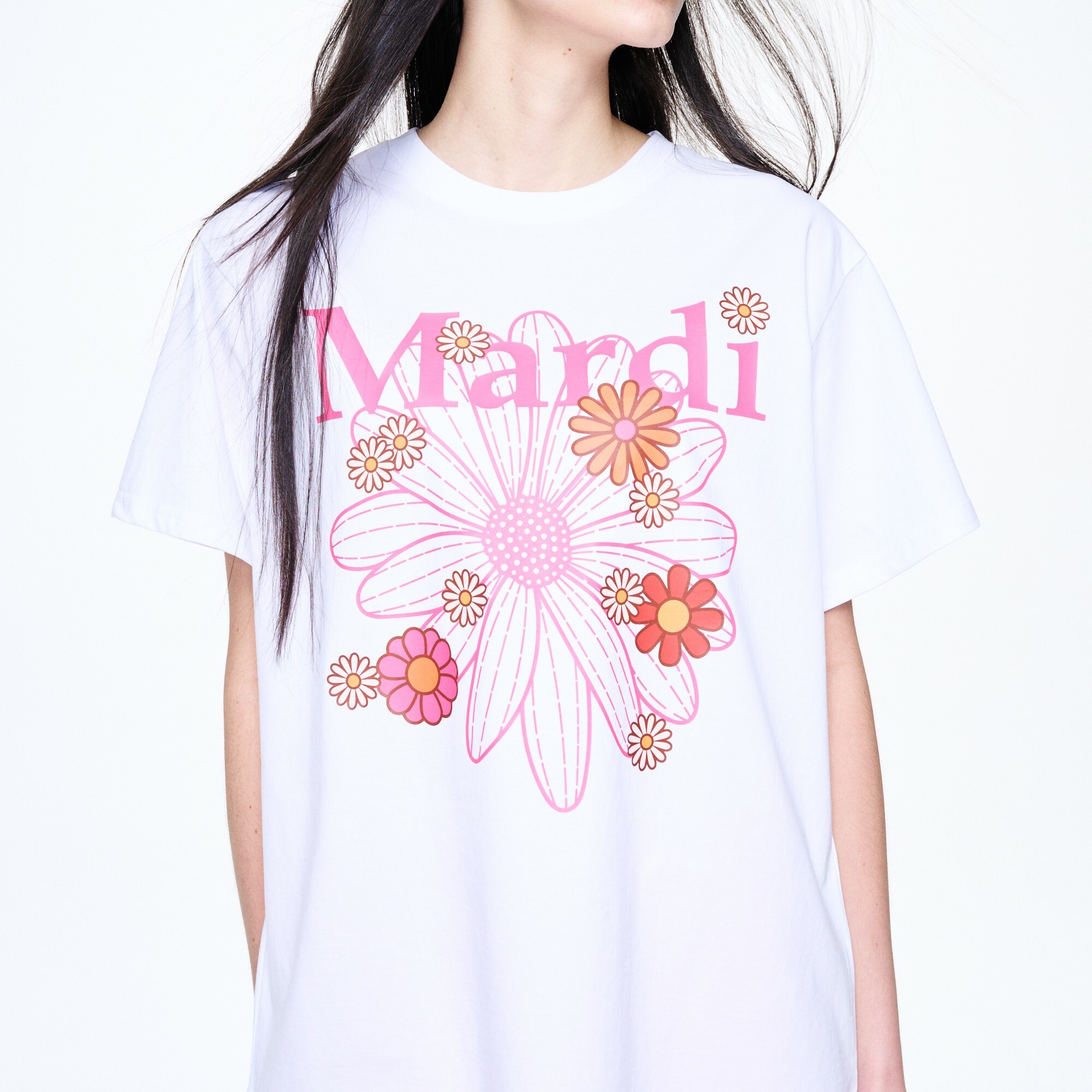 MARDI MERCREDI 彩色小雛菊印花短TEE