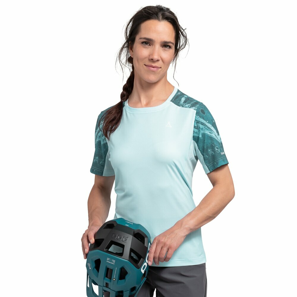 【Schoffel】女快乾彈性短袖上衣 / 24SL50-13384-[玫瑰紅、米黃、冰藍]