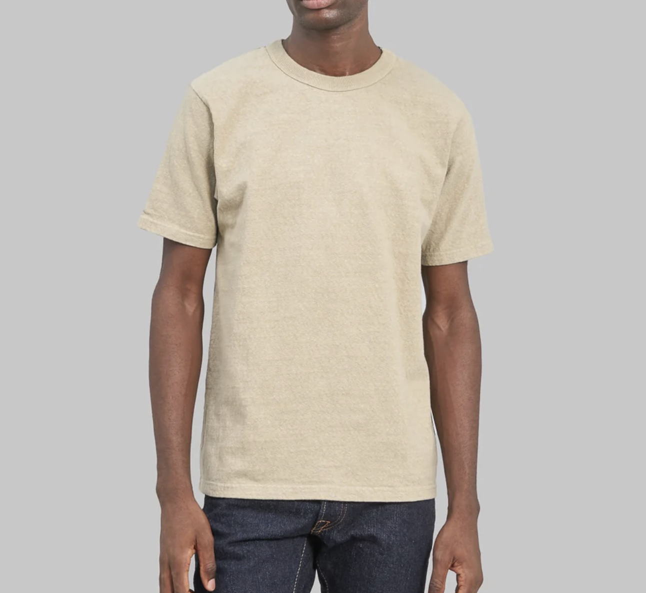 UES No. 8 SLUB NEP SHORT SLEEVE T / SANDBEIGE