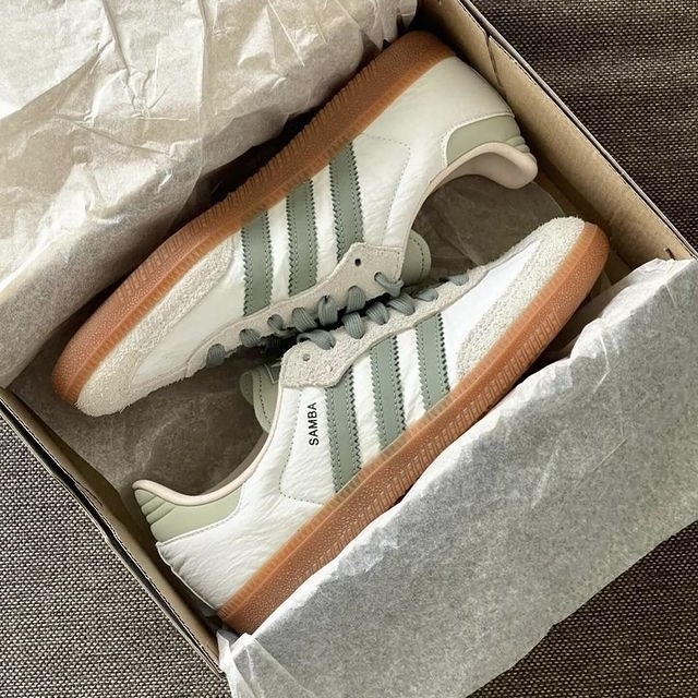 ADIDAS ORIGINALS SAMBA OG 抹茶綠 白綠 焦糖底 女鞋9 ID042 / 預購