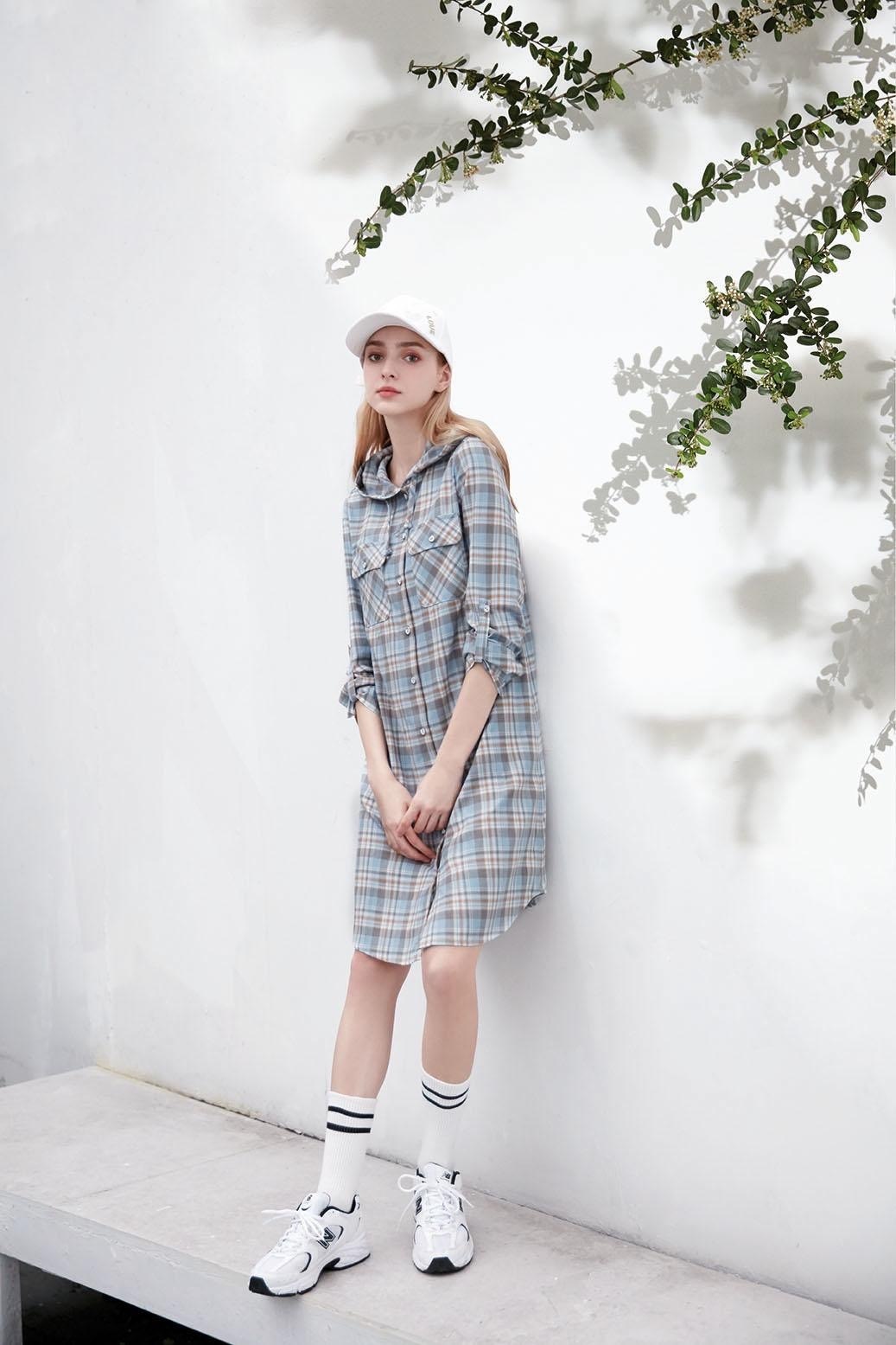 學院風連帽洋裝/外套（一衣二穿）U6011