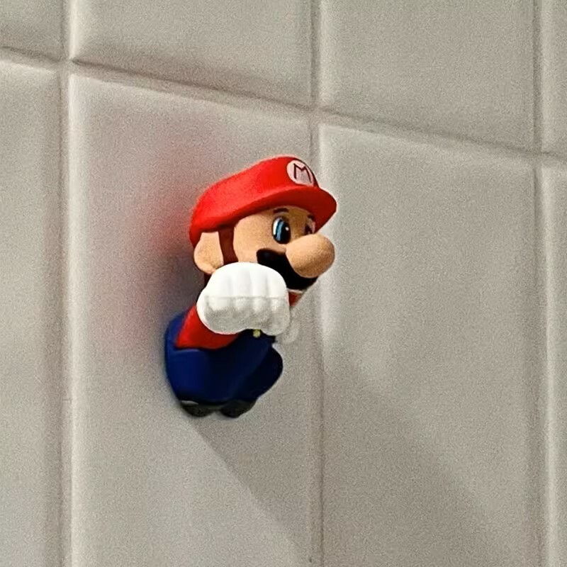 《4044》超Q馬力歐黏貼牆面多功能掛鈎