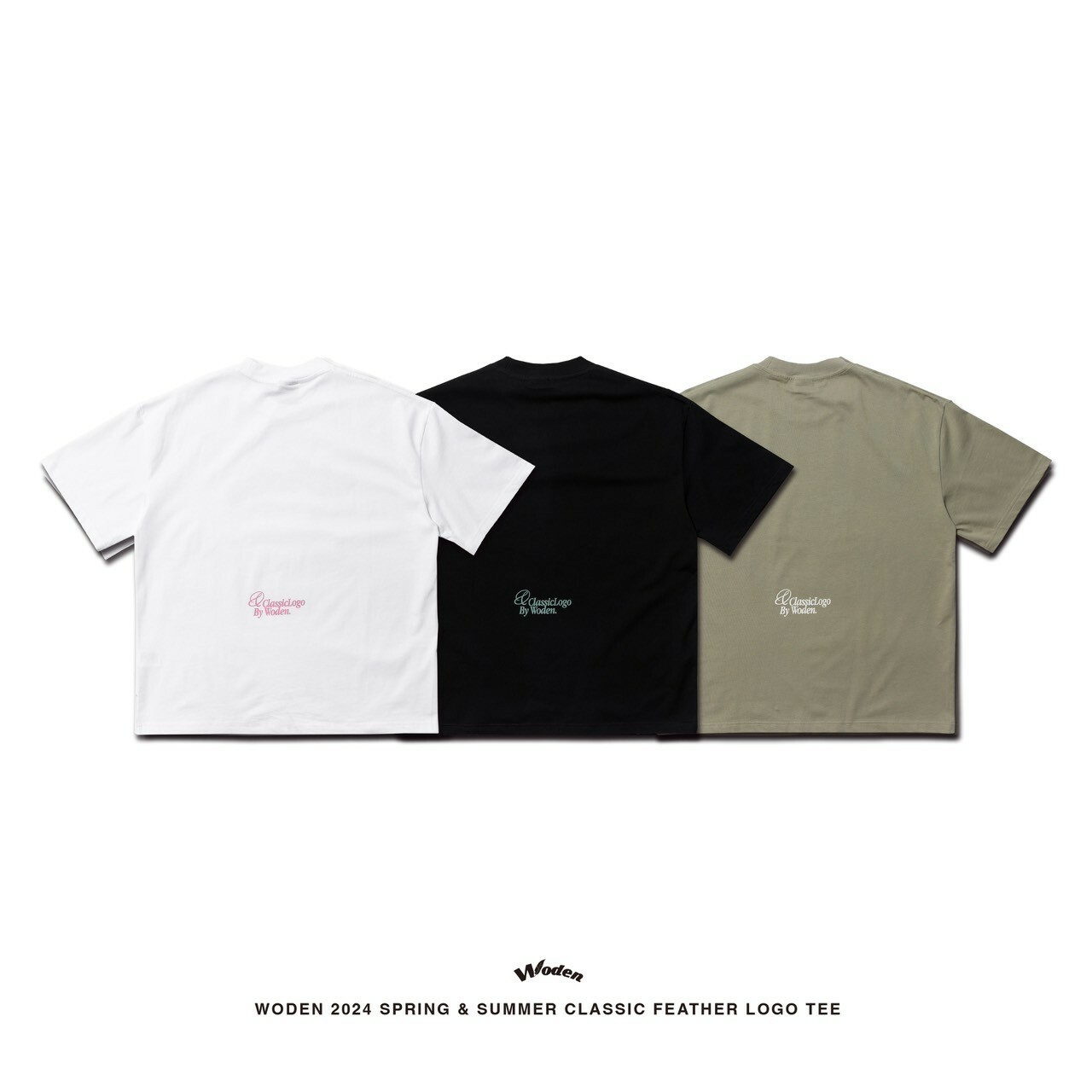 WODEN 2024 Spring & Summer 010 Classic Feather LOGO tee