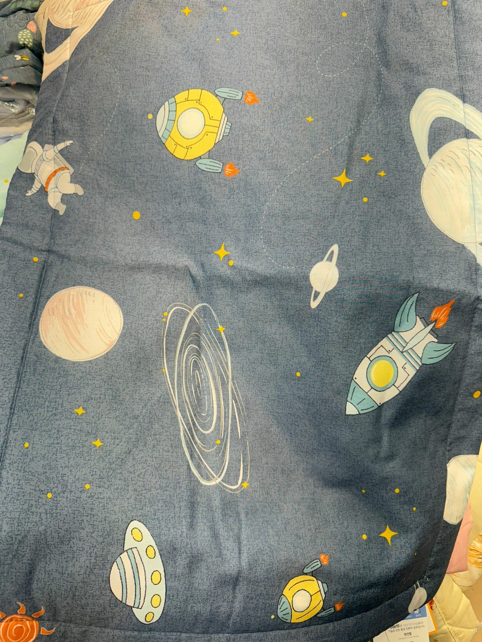 O26 太空主題 莫代爾天絲 夏天被 BBsize 110x125 cm  made in korea