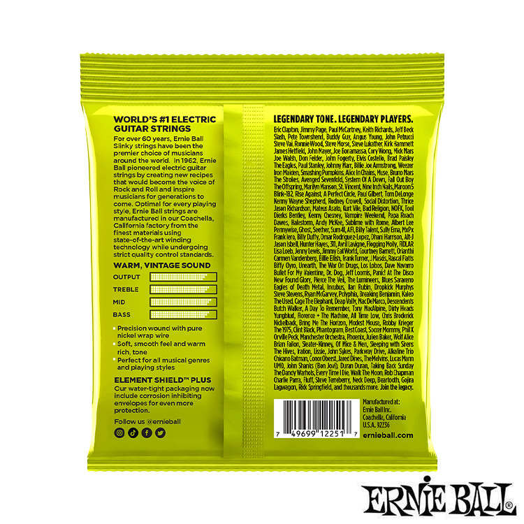 Ernie Ball 2251 10-46 純鎳 電吉他弦