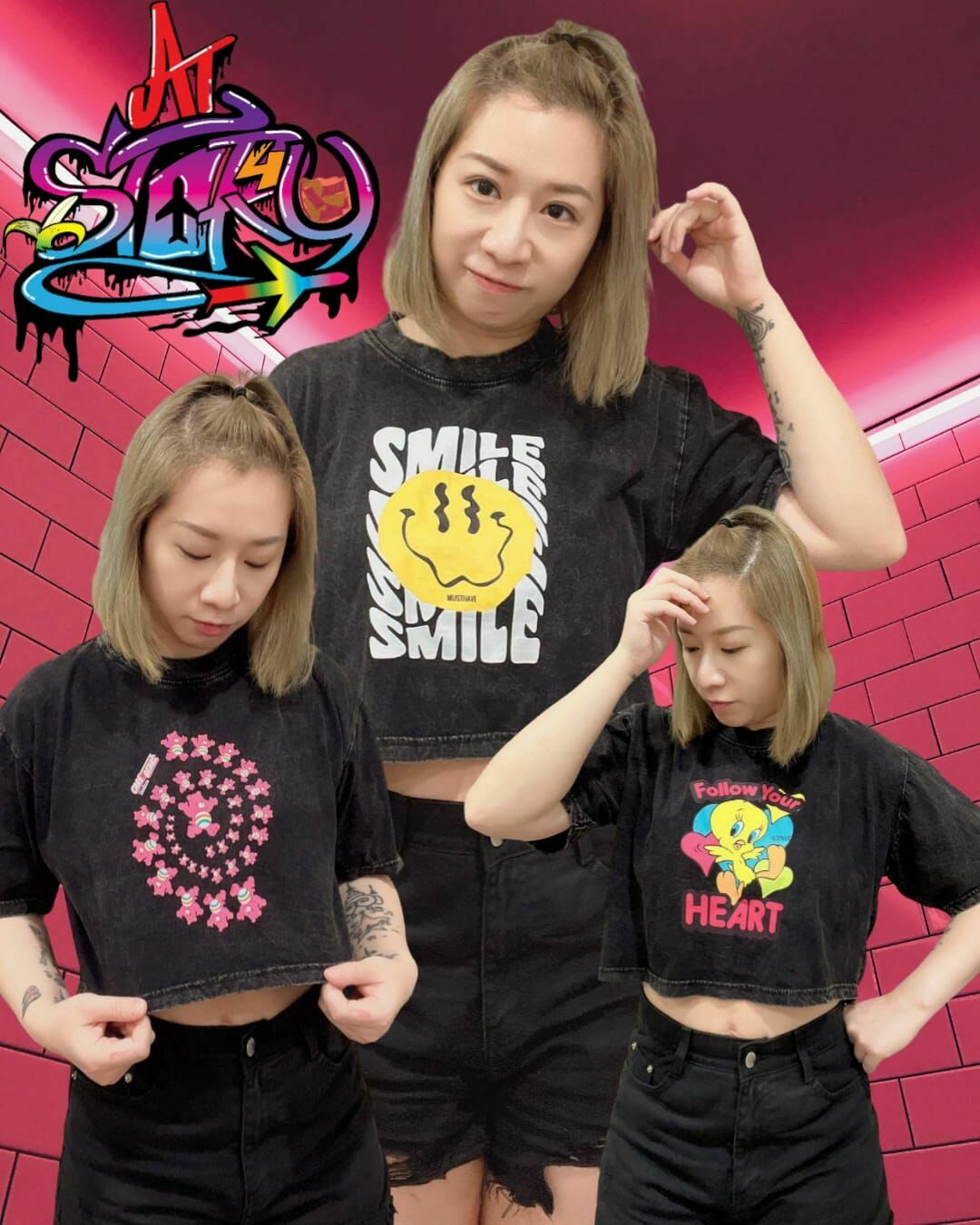 🇹🇭 泰國 短身洗水 T-Shirts  (T4/546)