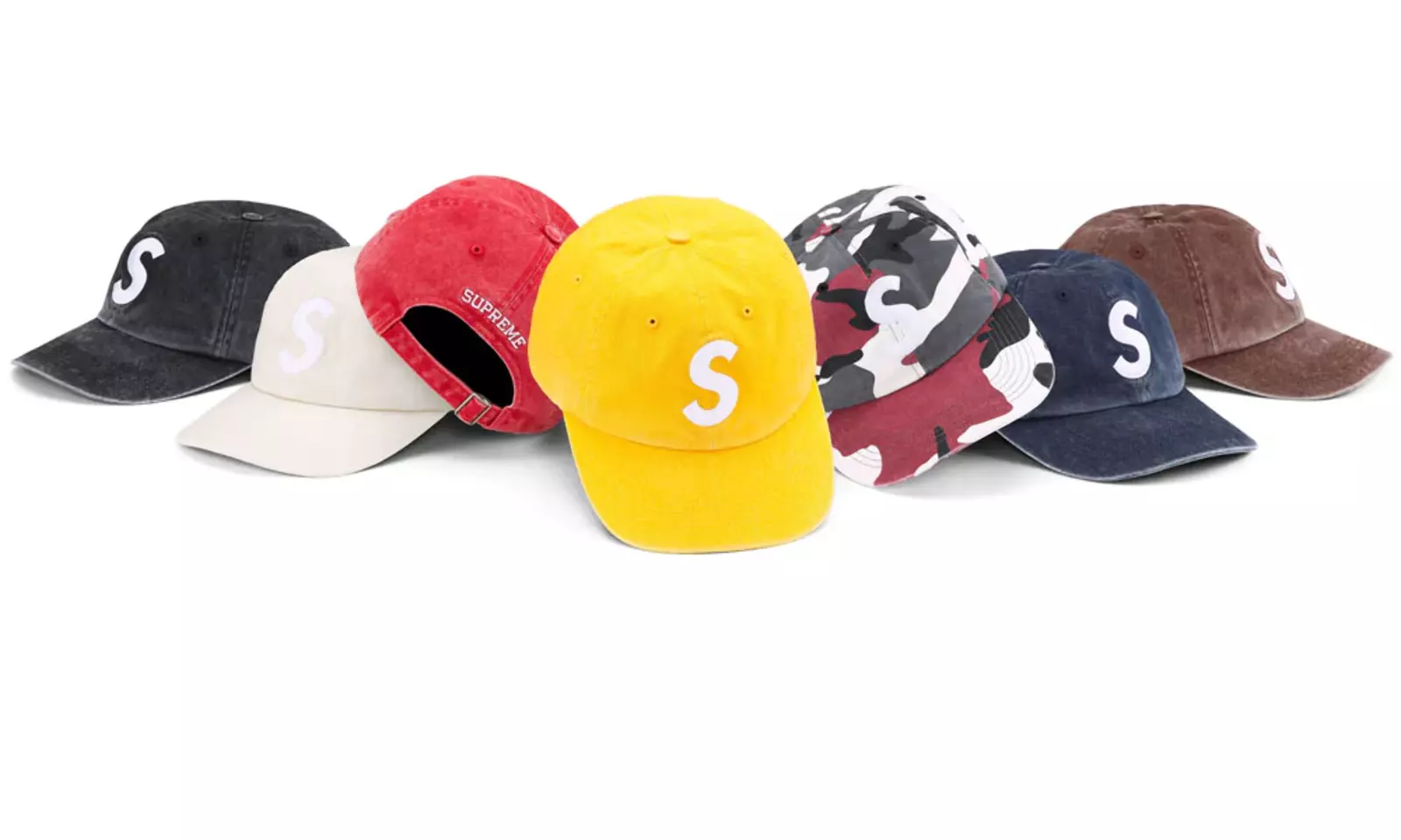 Supreme Pigment Print S Logo 6-Panel Yellow FW23 老帽