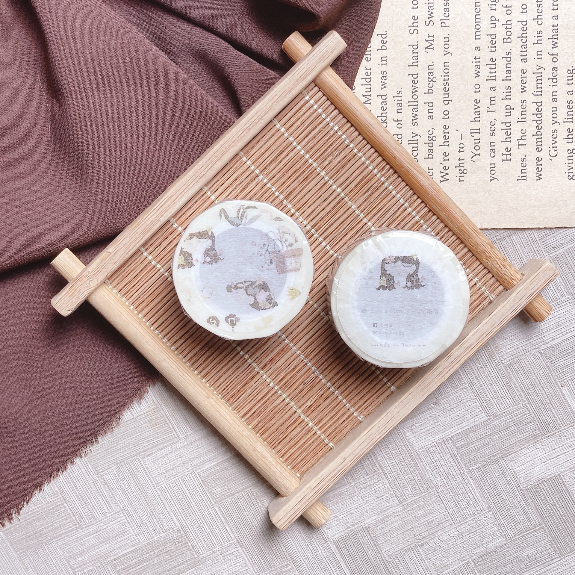 何包蛋｜花草少女 紙膠帶