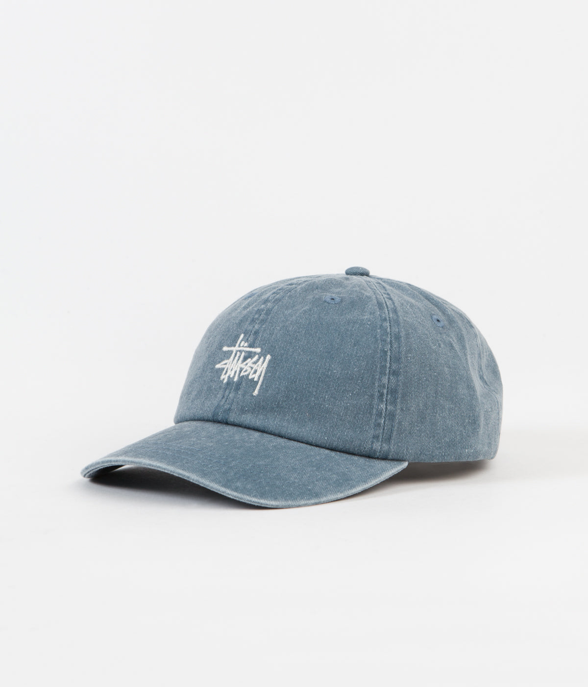 Stussy Washed Stock Low Pro Cap Lagoon Blue 牛仔老帽