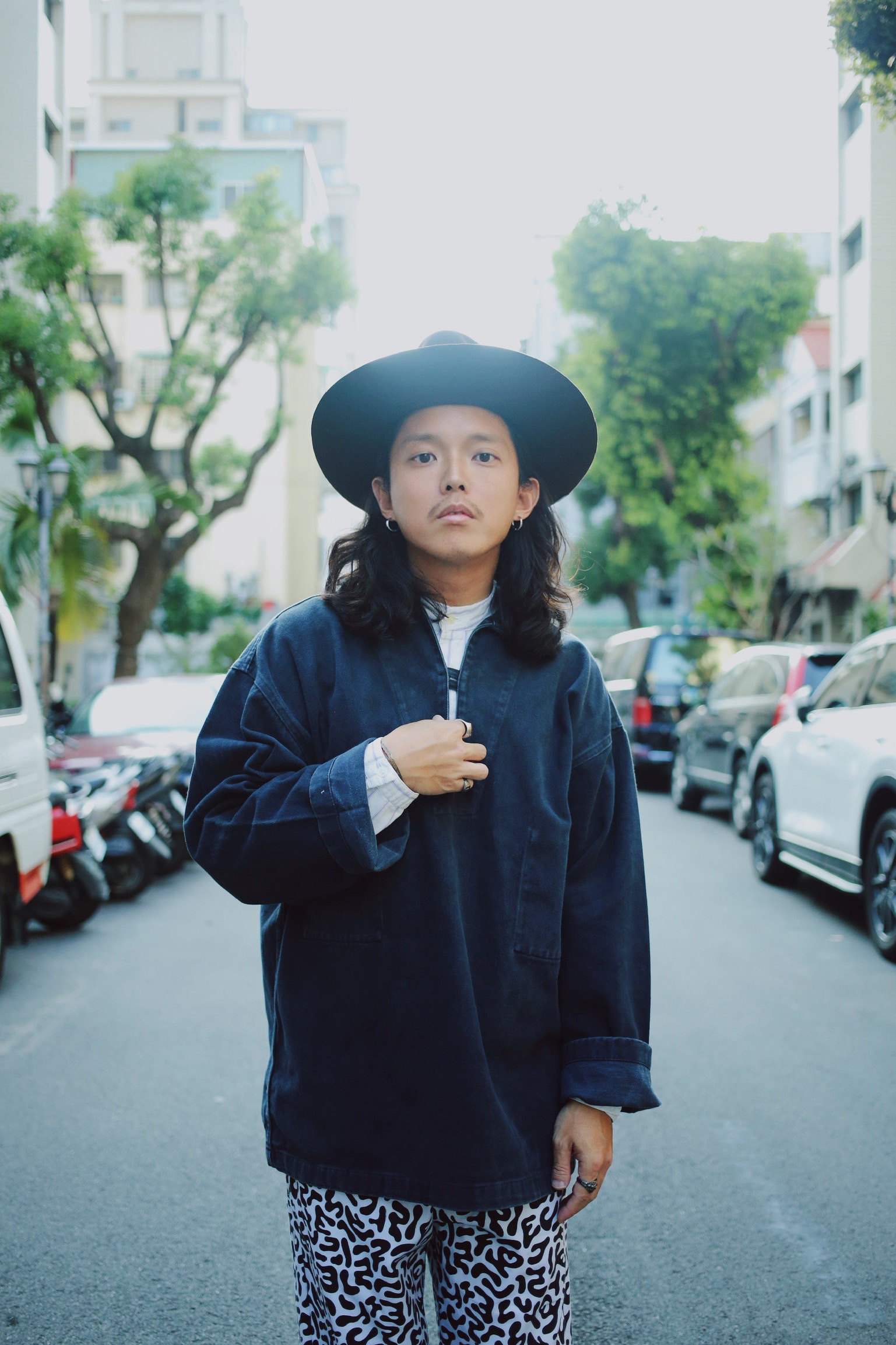 Vintage French Fisherman Smock pullover / 古著法國漁夫工作服罩衫-黑染