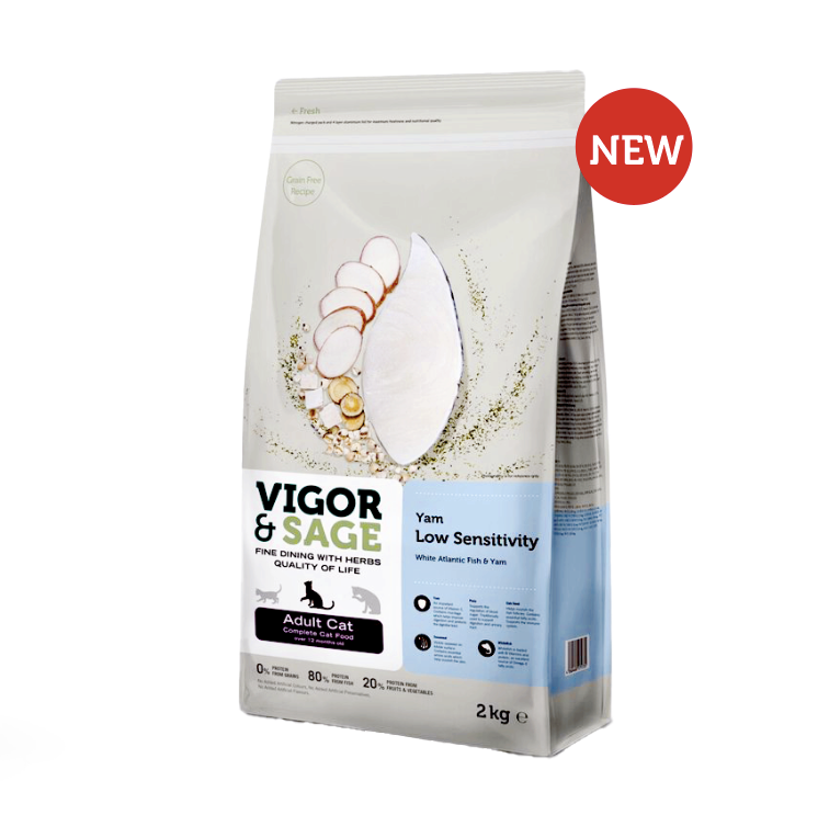 Vigor & Sage丨山藥 亞特蘭提斯白魚 低敏腸道健脾 成貓糧 2kg