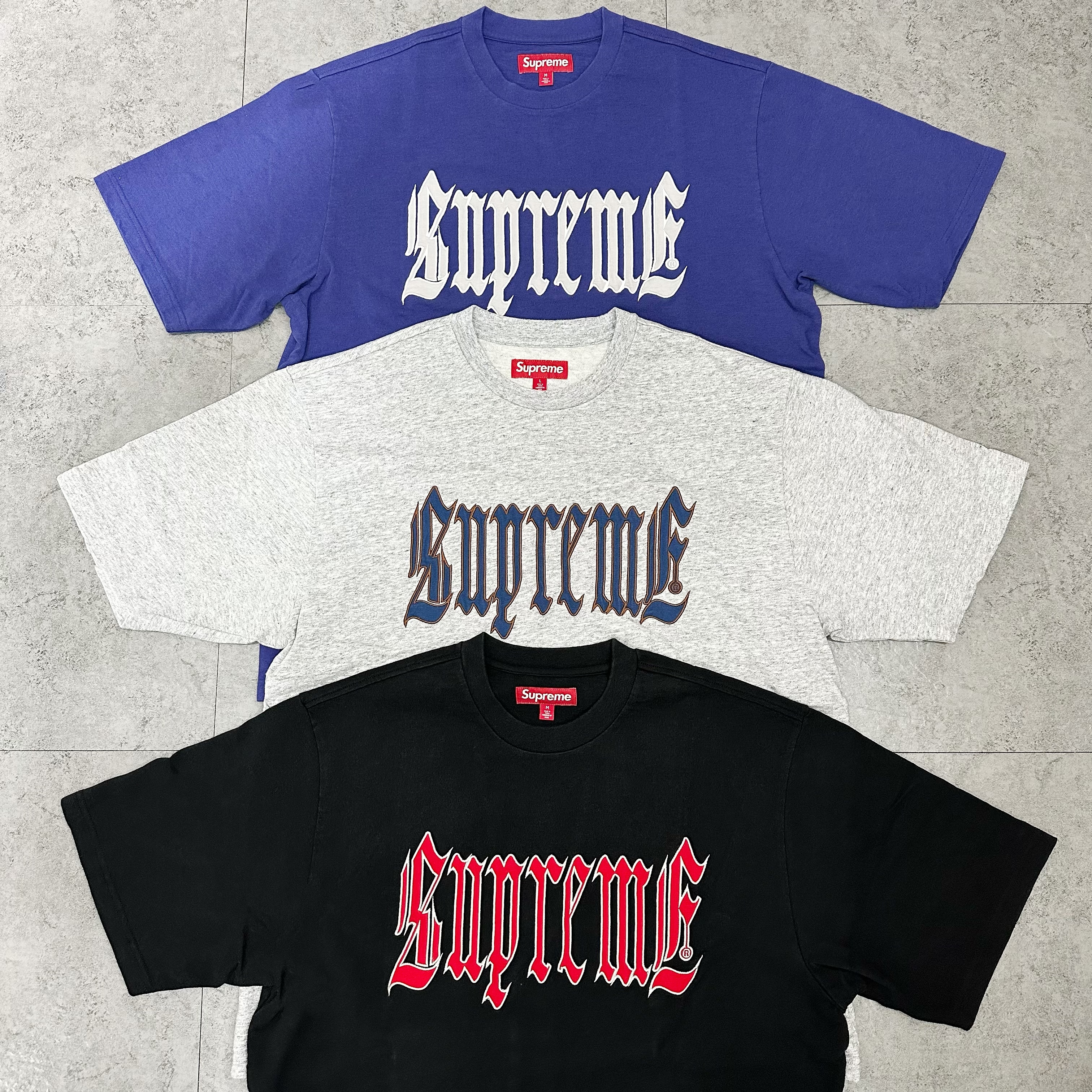 Supreme SS24 Old English S/S Top Black