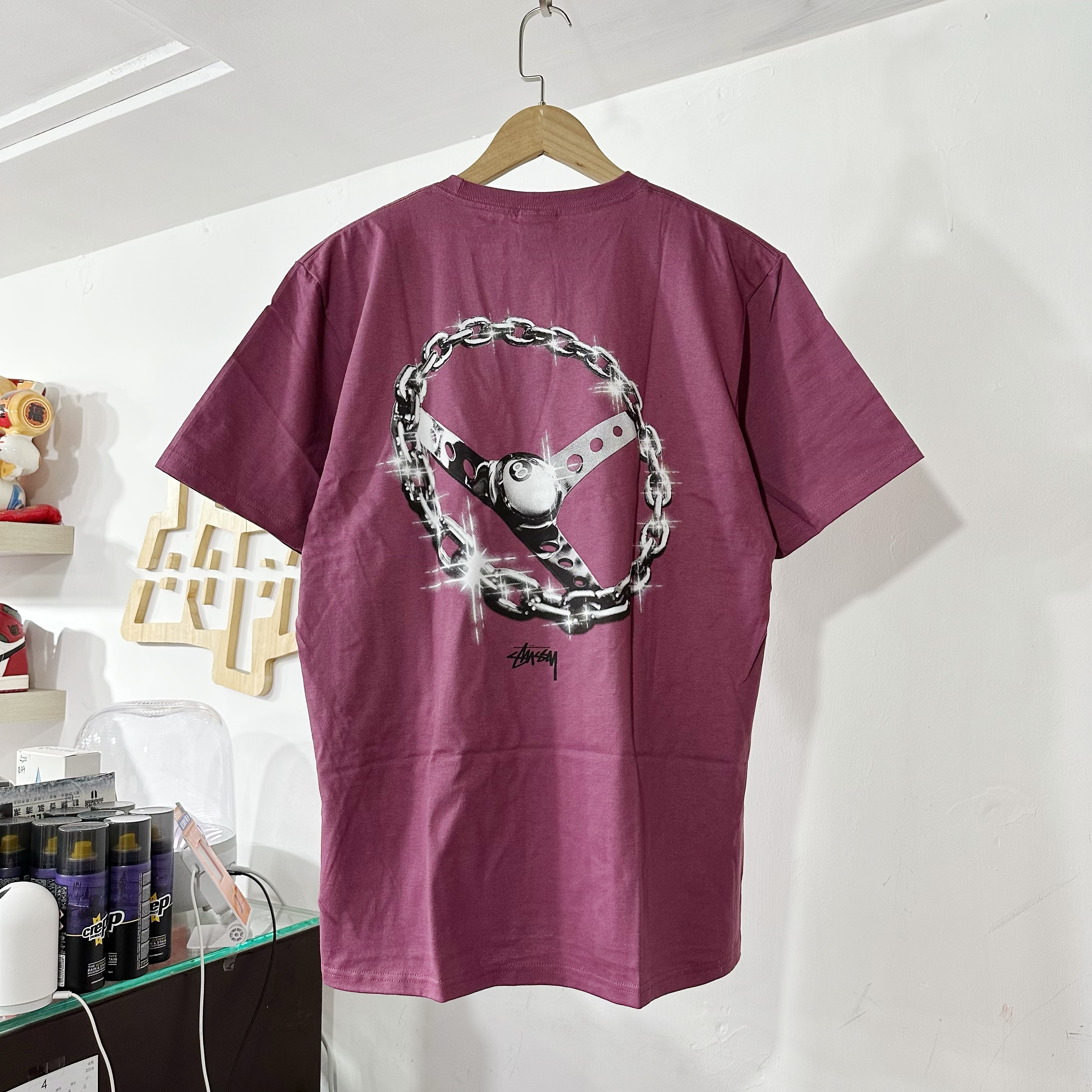 STUSSY SS24 CHAIN-LINK TEE BERRY