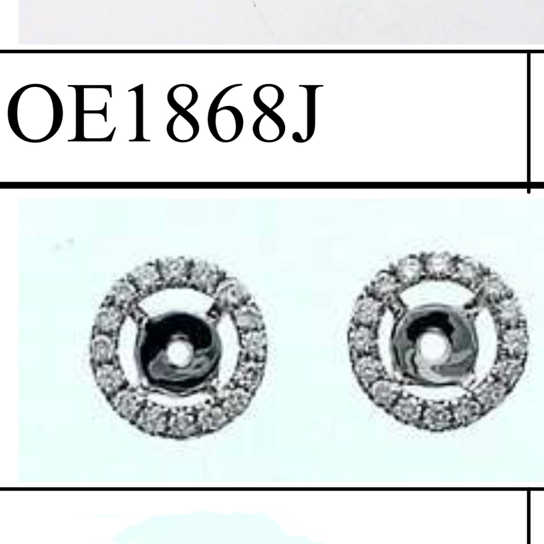 OE1868J 鑽石耳環配件 18KW