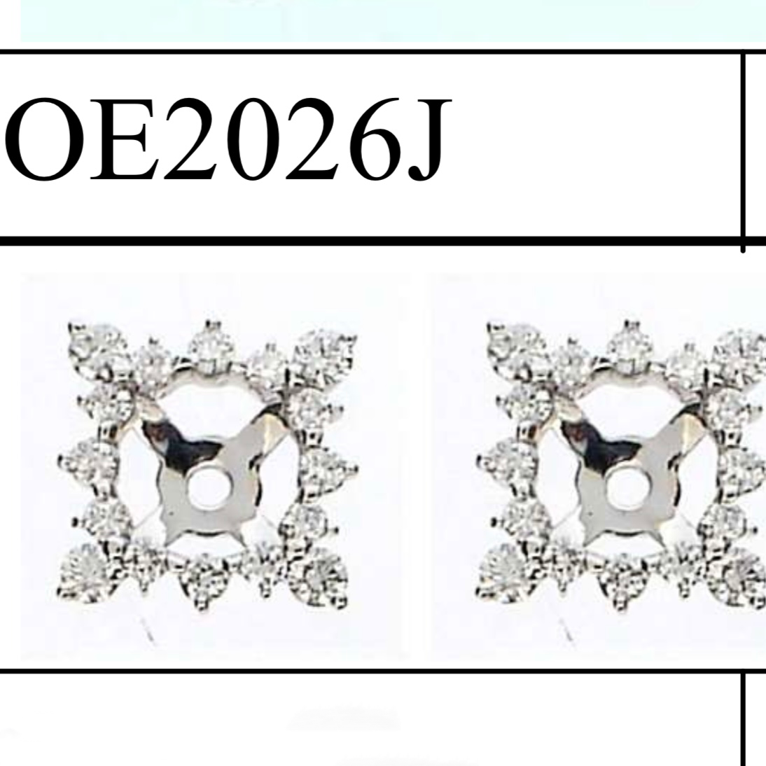 OE2026J 鑽石耳環配件 18KW