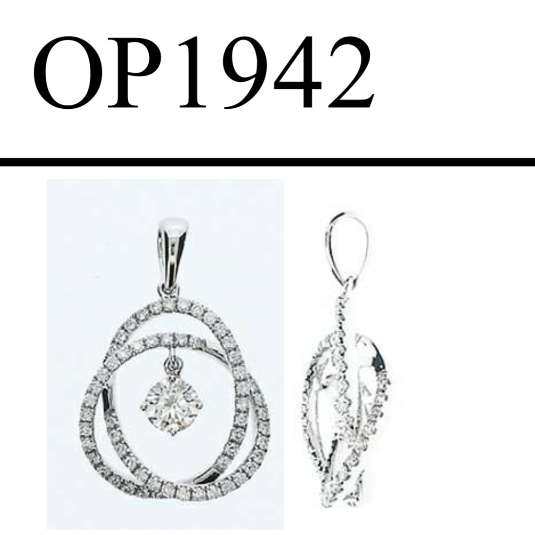 OP1942 鑽石吊咀 18KW
