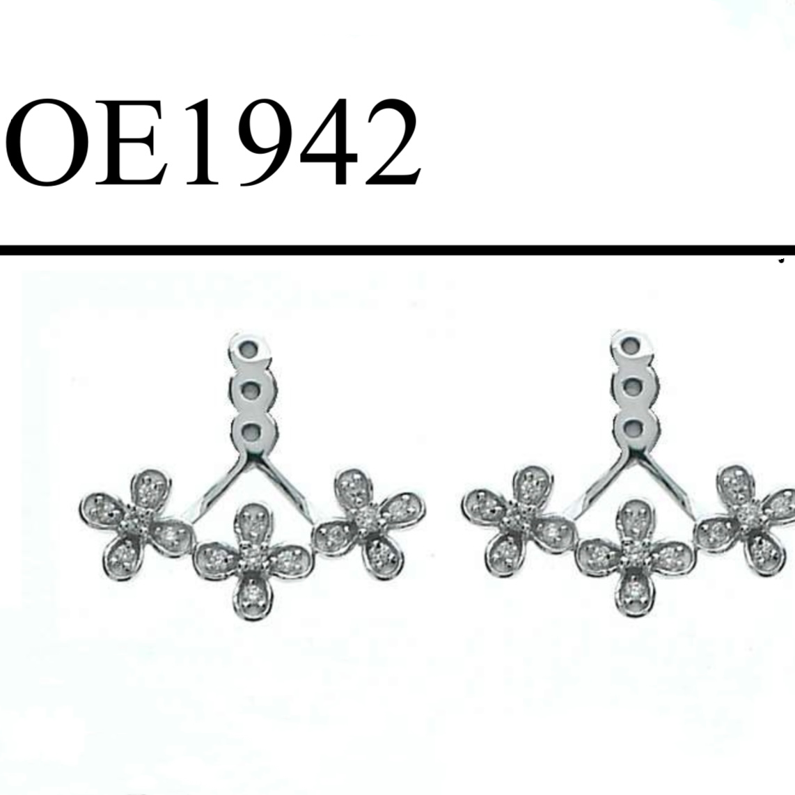 OE1942 鑽石耳環配件 18KW