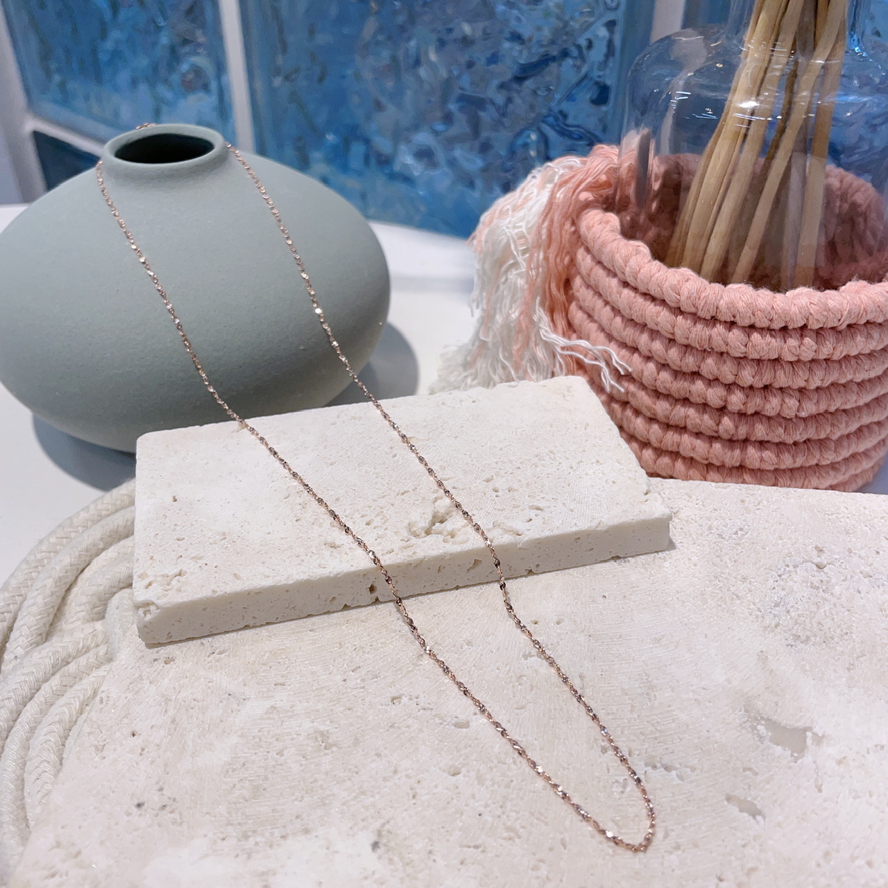 純銀粗蛇骨頸鏈