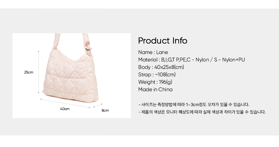 CARLYN★[正規品] 韓国人気 24SS LANE BAG 7COLOR CARLYN 24SS Lane Bag -CHARCOAL, Tote Bag, Shoulder Bag
