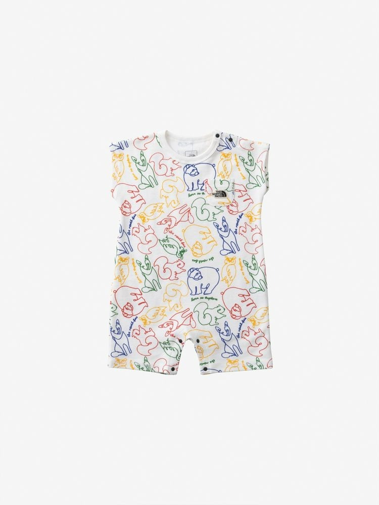 預購┃日本 THE NORTH FACE B L-PILE ROMPERS 嬰兒 有機棉 連身衣