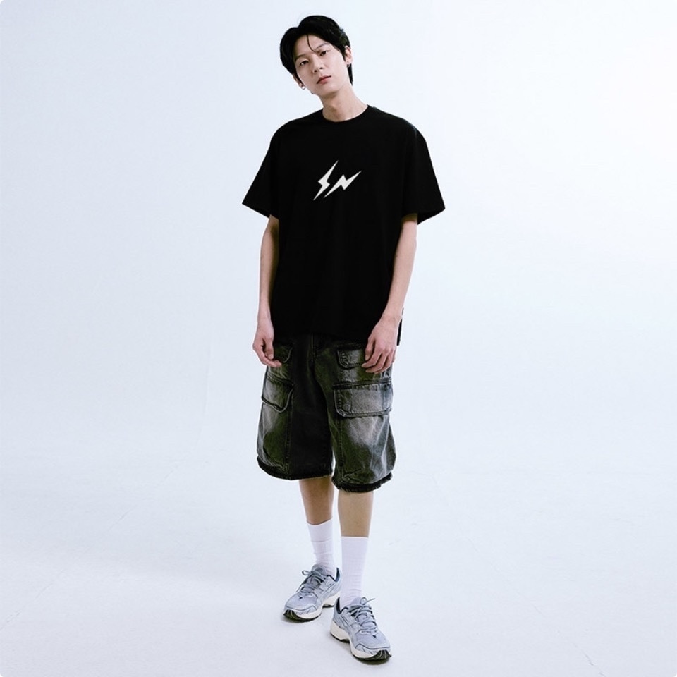 聯名 Dryworld X Fragment OF Life art Tide Design 胸前閃電 背後標語 藤原浩 短袖 短T TEE J-RHML240T3028