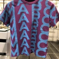 [S] MARC JACOBS MONOGRAM CREW NECK TEE,PURPLE/BLUE, C605P02PF22-566 (SMJ329)