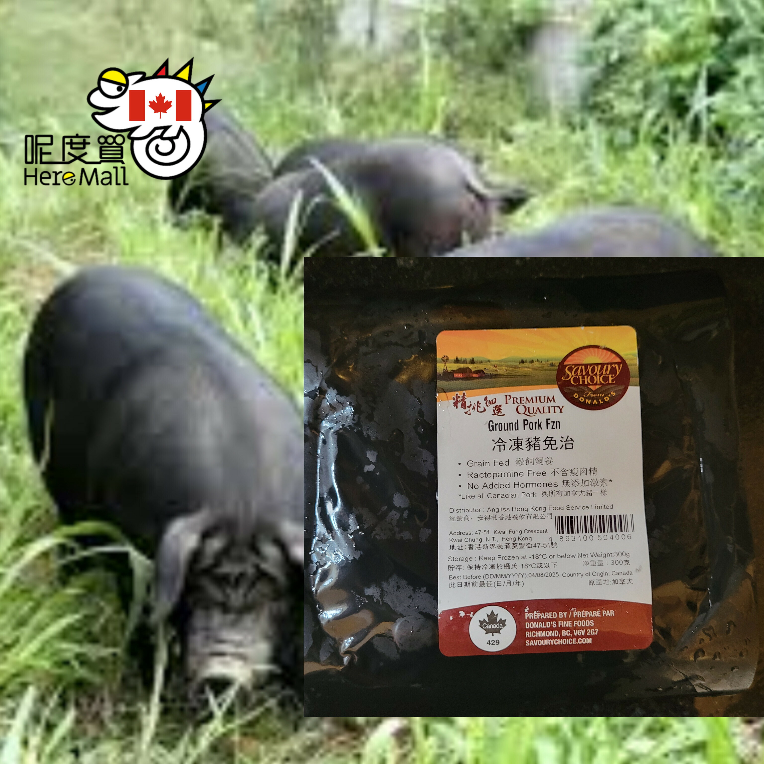 急凍加拿大"SAVOURY CHOICE"保濕技術免治豬肉300g