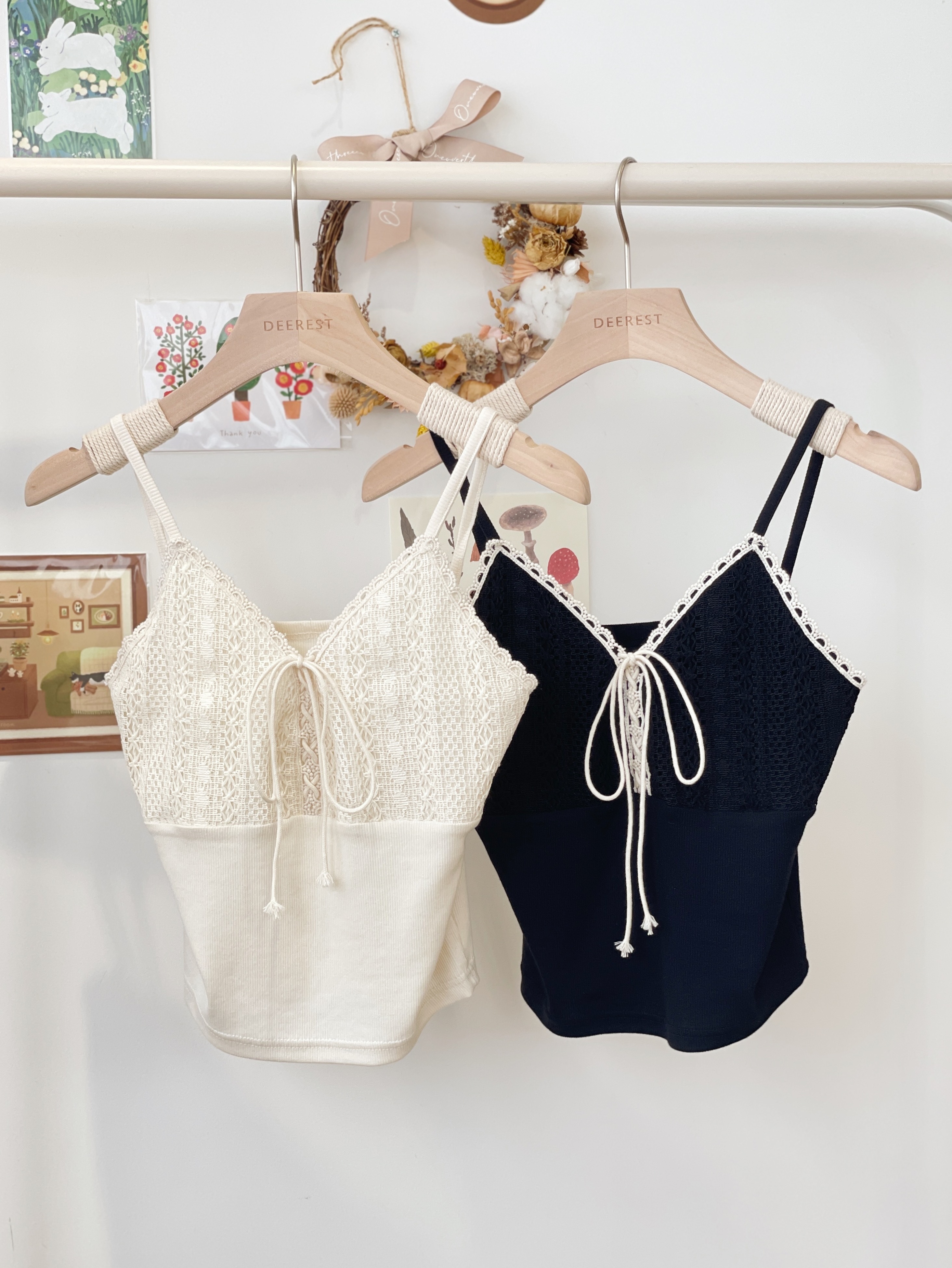 T982 Crochet V-neck Camisole