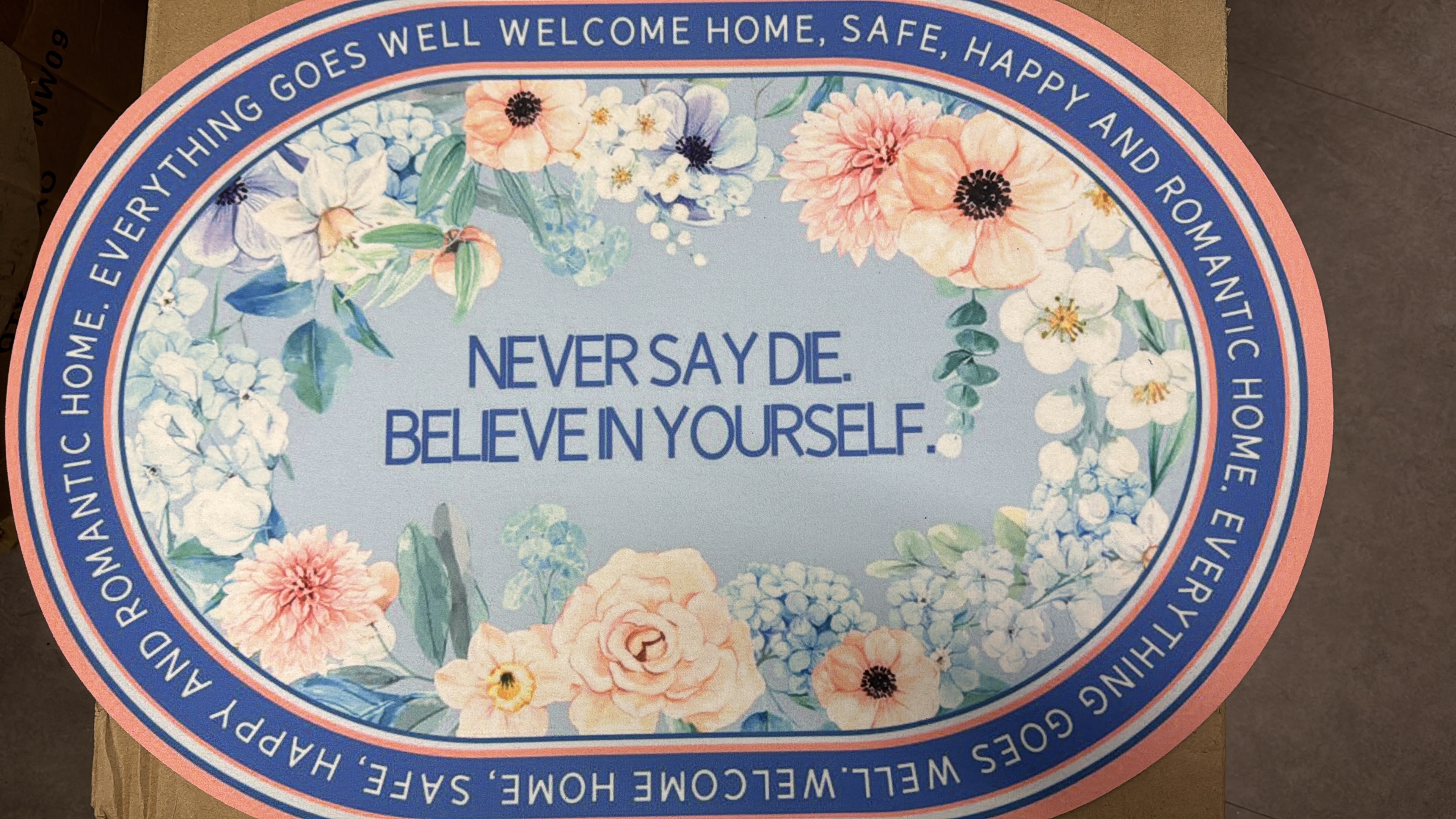 現貨 藍色花軟地墊