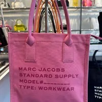 [S] MARC JACOBS 4S4HTT001H02-675 CANVAS PLAIN LOGO LARGE TOTE,CANDY PINK, 196611116473 (SMJ333)