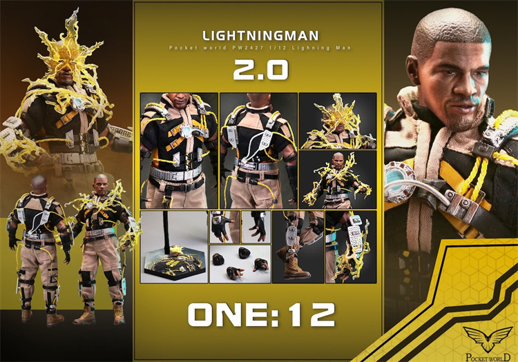 PWTOYS 1/12 Lightning Man 2.0 Action Figure (Pw2427)