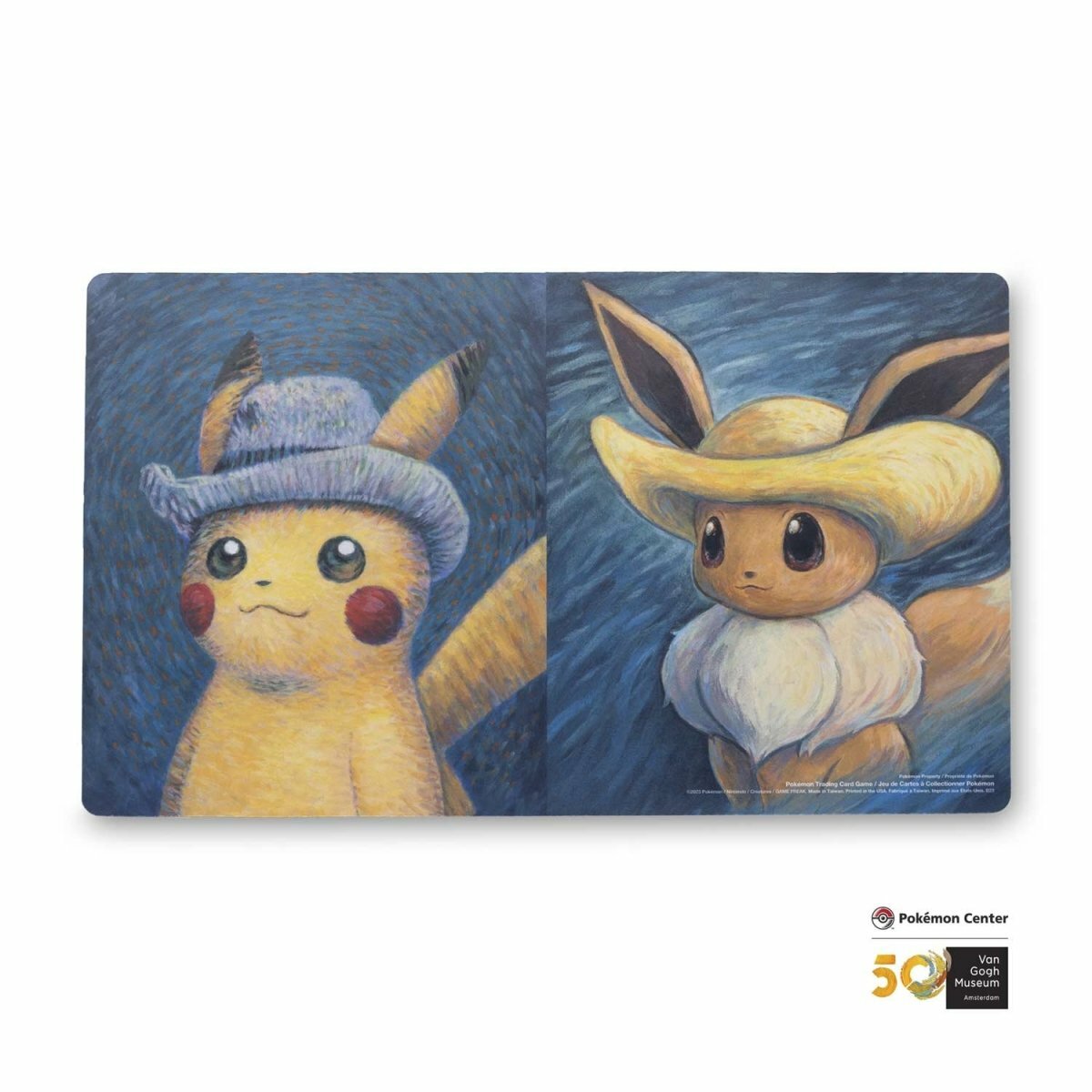 Pokemon Card Game 卡墊 Pikachu & Eevee Inspired by Vincent's Self-Portraits Playmat