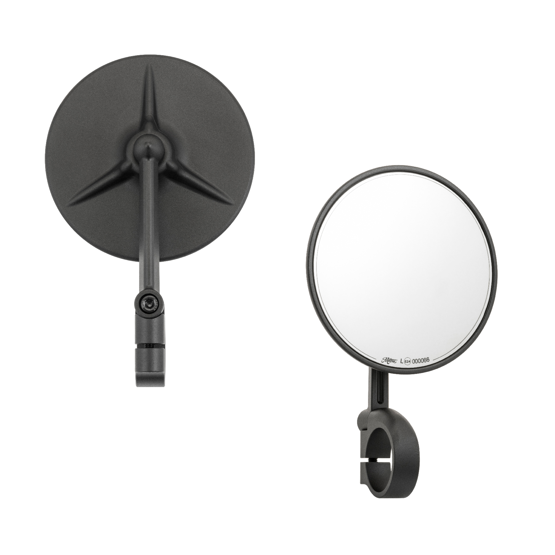 Motone 把手端 後照鏡 4吋圓 三爪 Triline