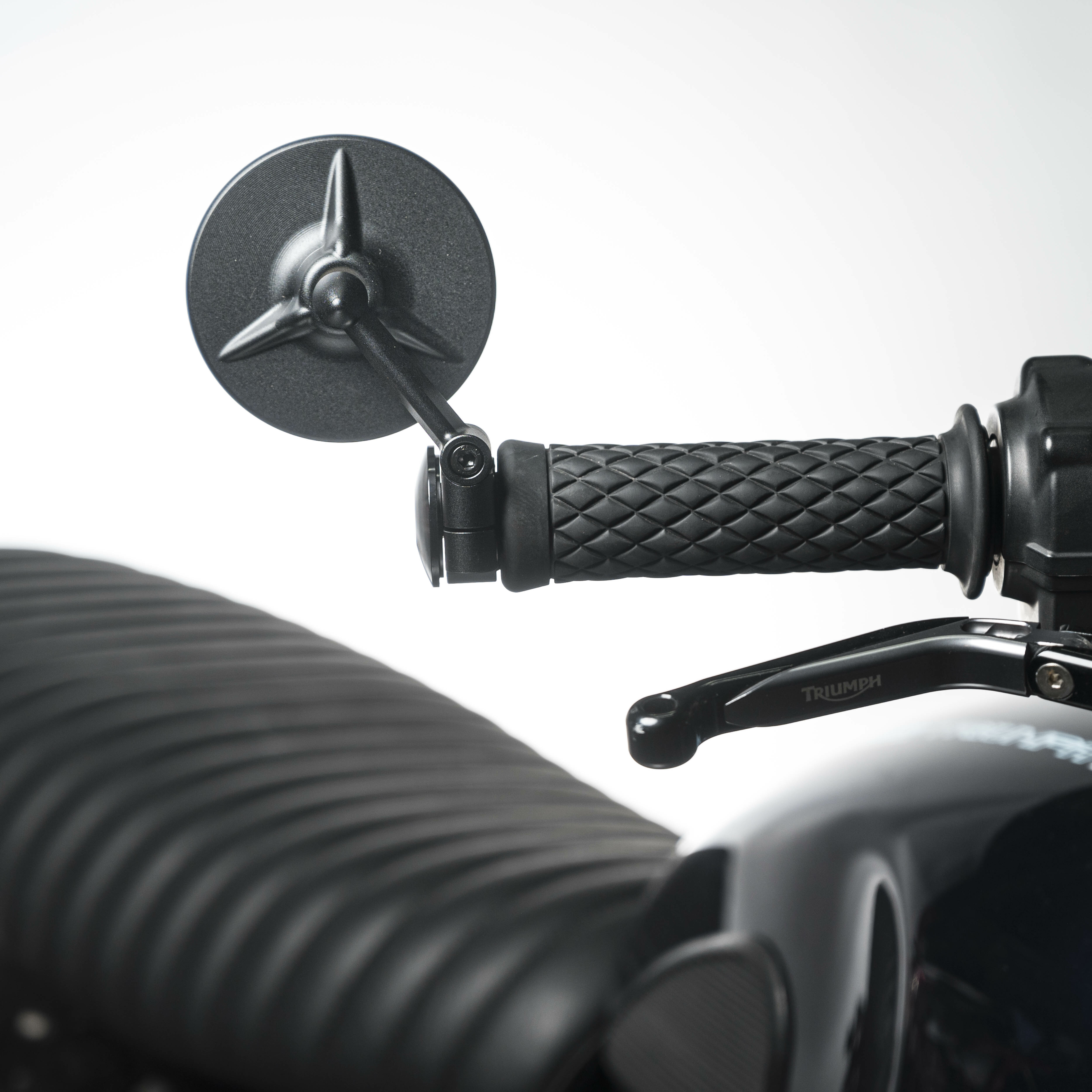 Motone 把手端 後照鏡 3吋圓 三爪 Triline