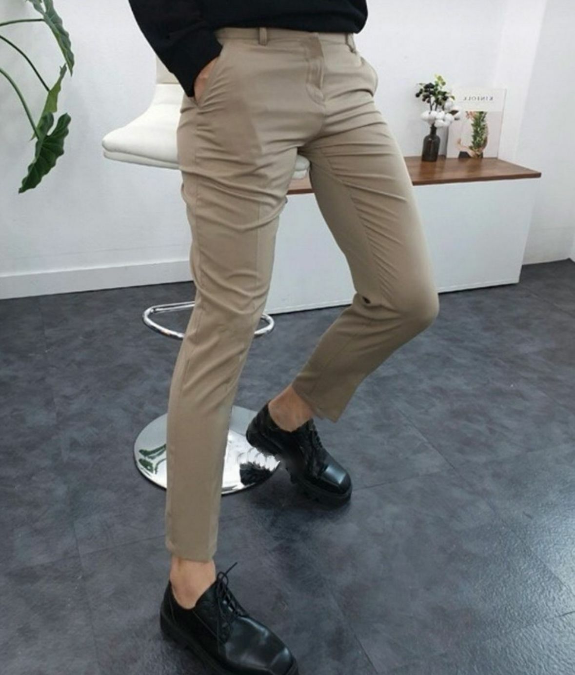 淨色修身西褲 P2647