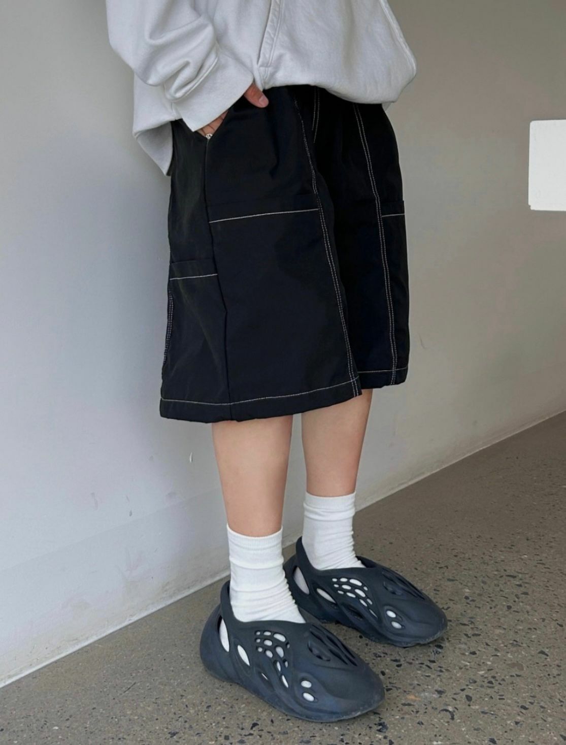 淨色明線短褲 P2088