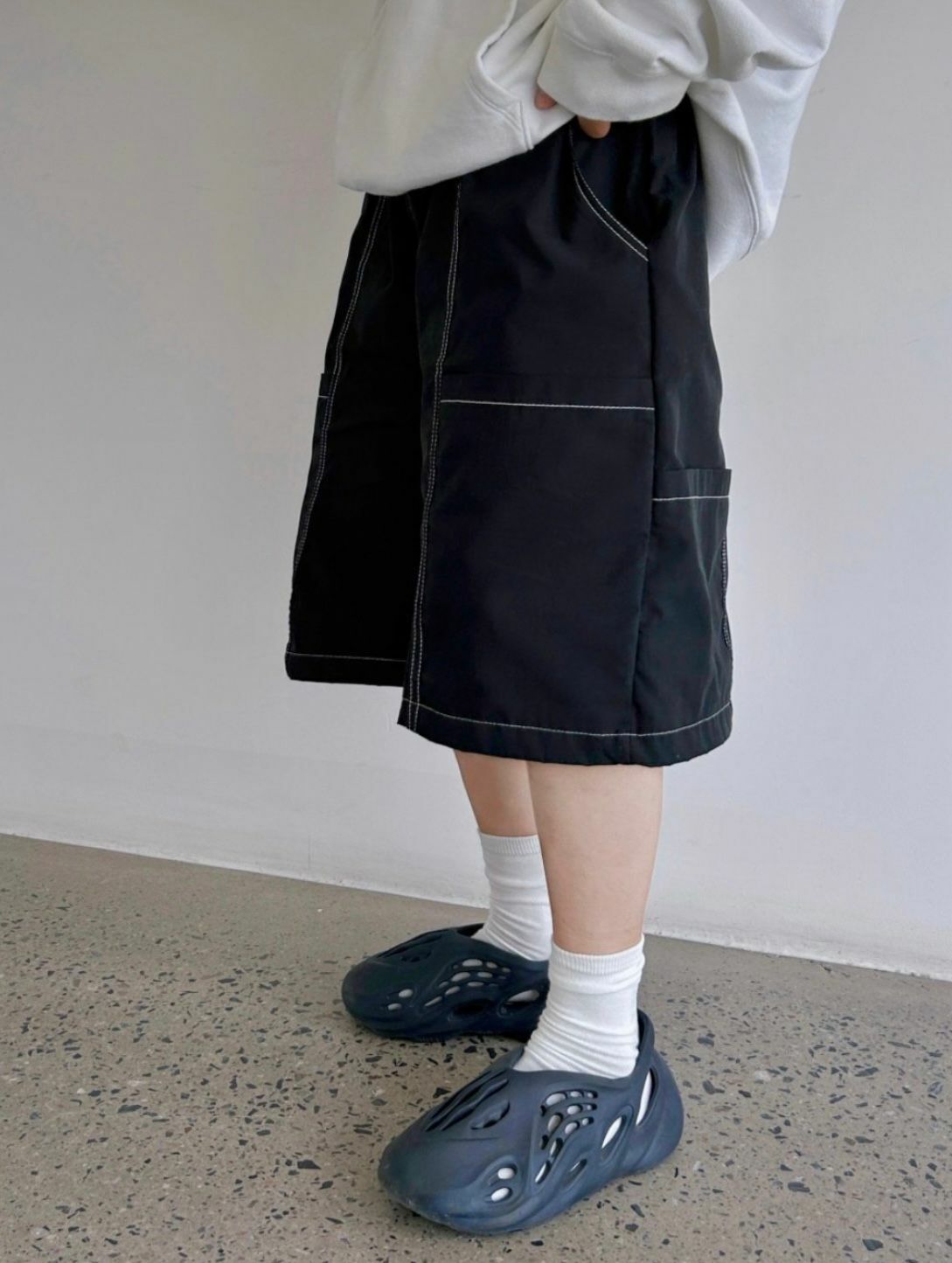 淨色明線短褲 P2088