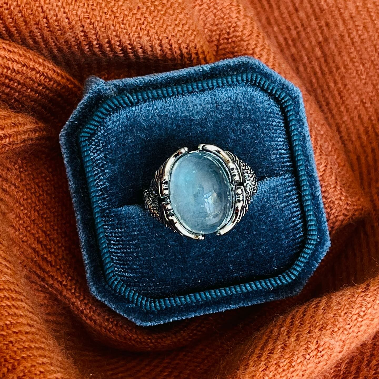 [原石] 海藍寶戒指（男款）