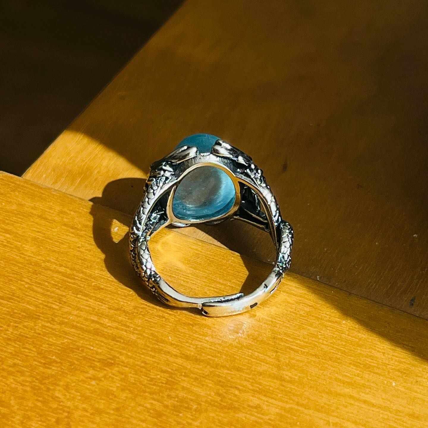 [原石] 海藍寶戒指（男款）