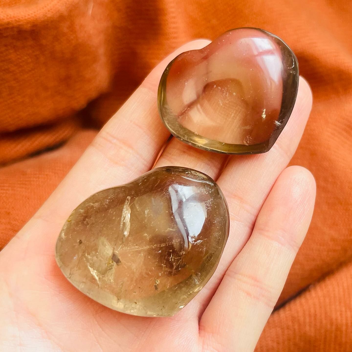 [原石] 茶晶 愛心