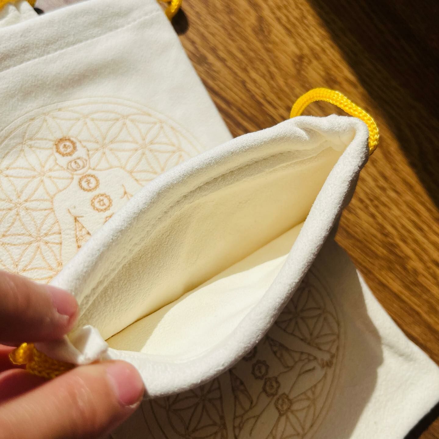 [原石] 生命之花魔法圖騰 麂皮收納袋