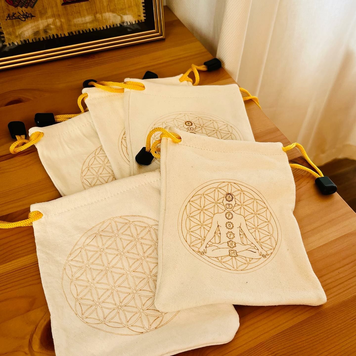 [原石] 生命之花魔法圖騰 麂皮收納袋