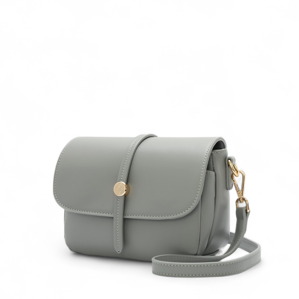 好感日常知性百搭斜背包(小) #灰