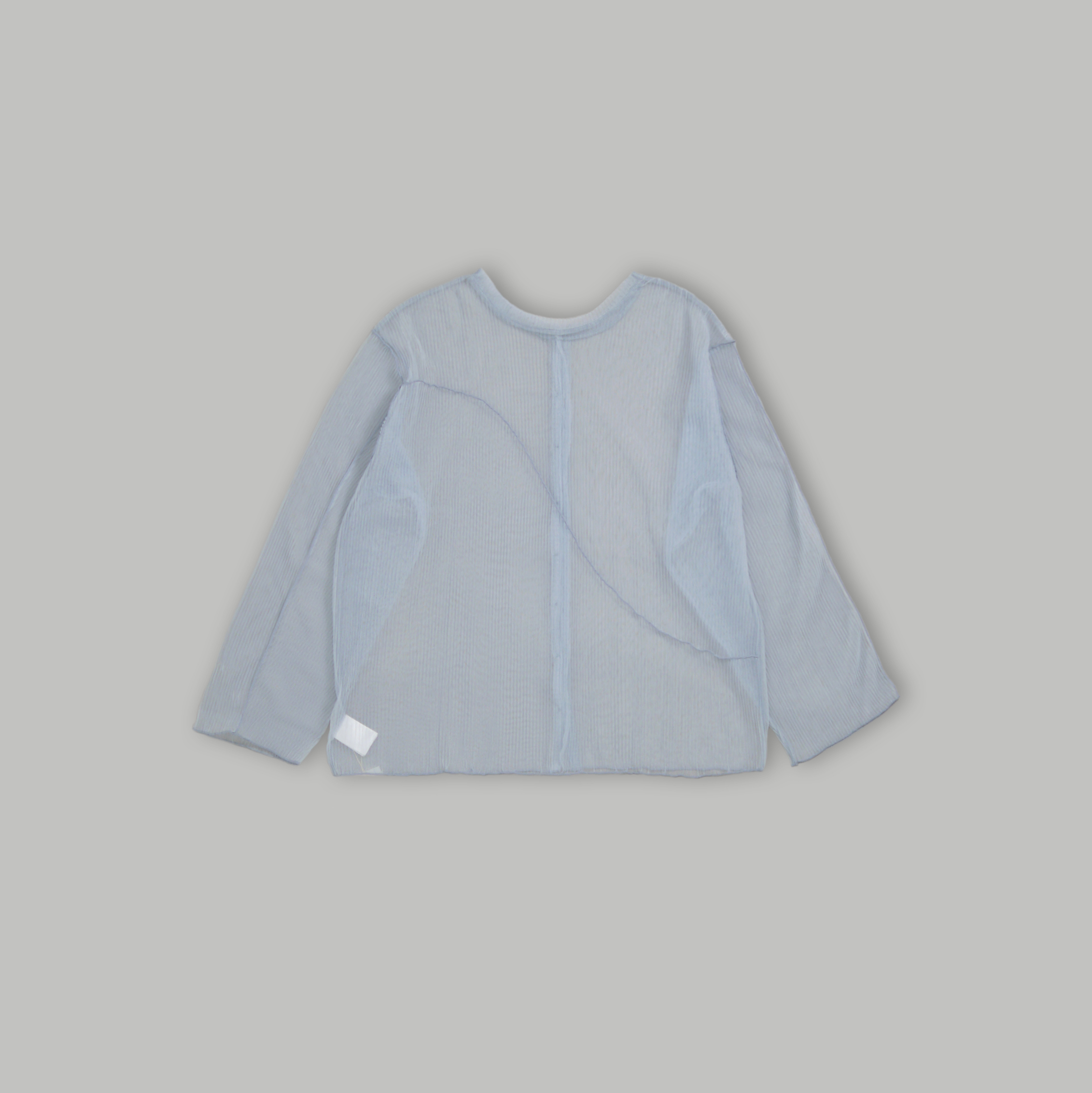 J.P.L. 滾邊褶襉透紗開襟罩衫 ╭ 2色 ╮