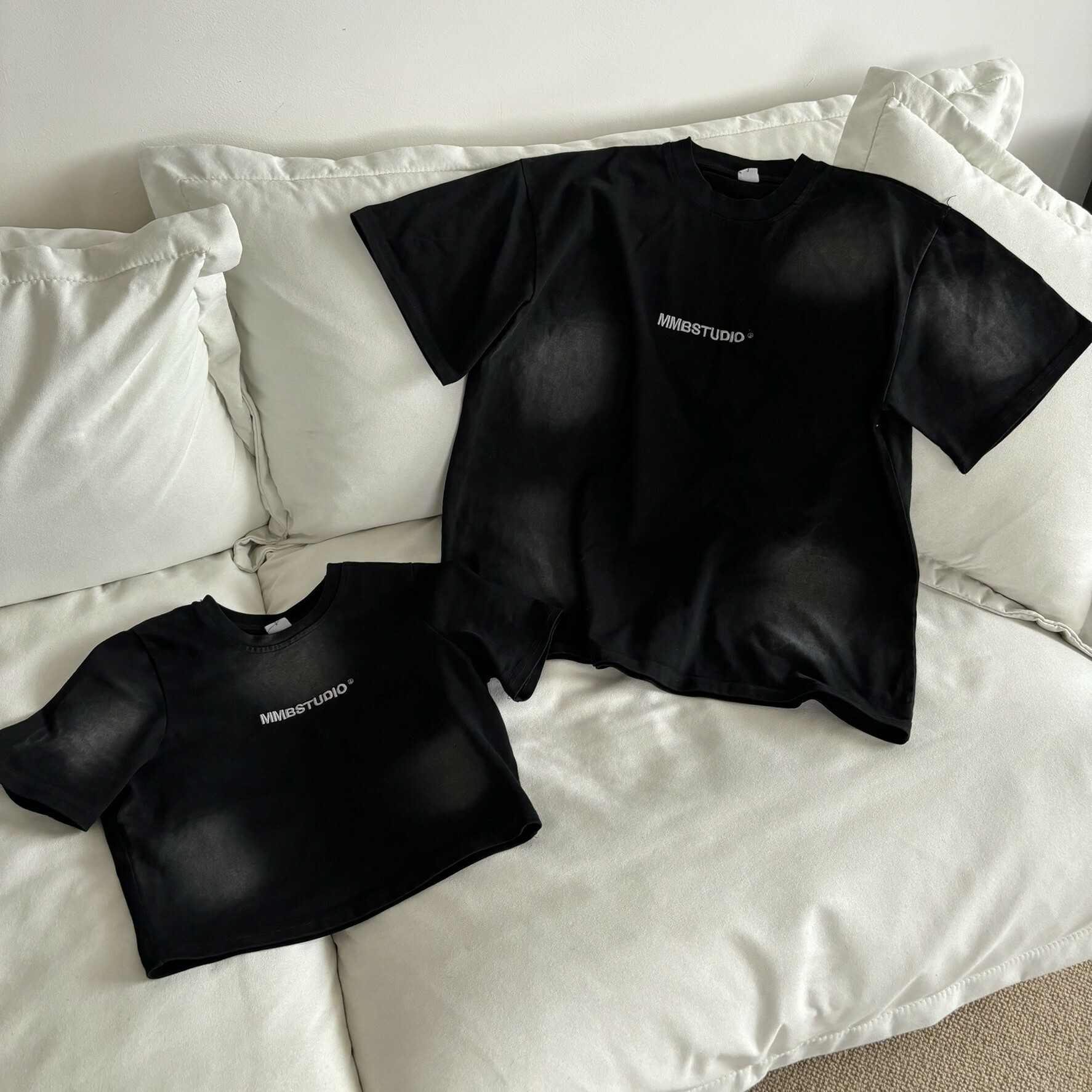 mmb髒髒噴染品牌情侶t