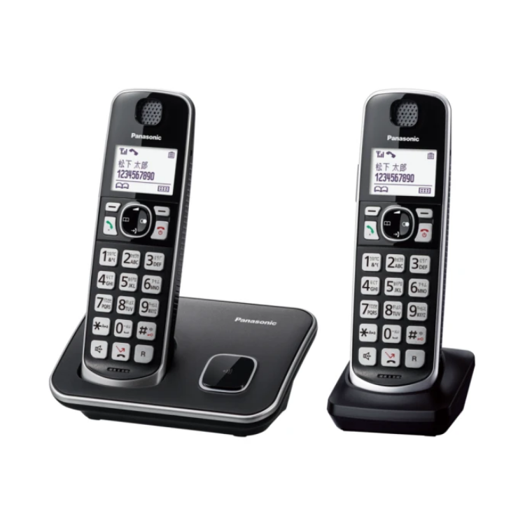 Panasonic 國際 中文顯示 雙子機無線電話(KX-TGE612TWB)