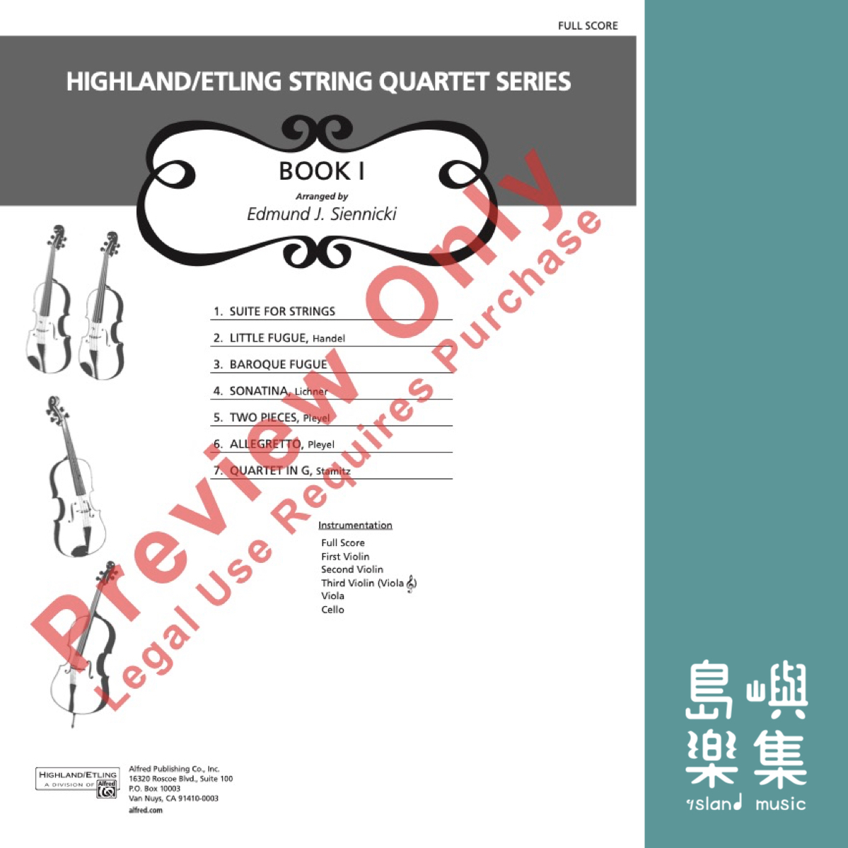 Highland/Etling String Quartet Series: Book 1