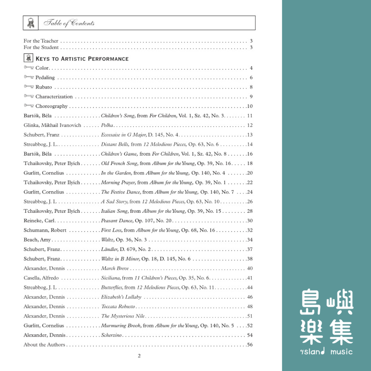 Keys to Artistic Performance, Book 1