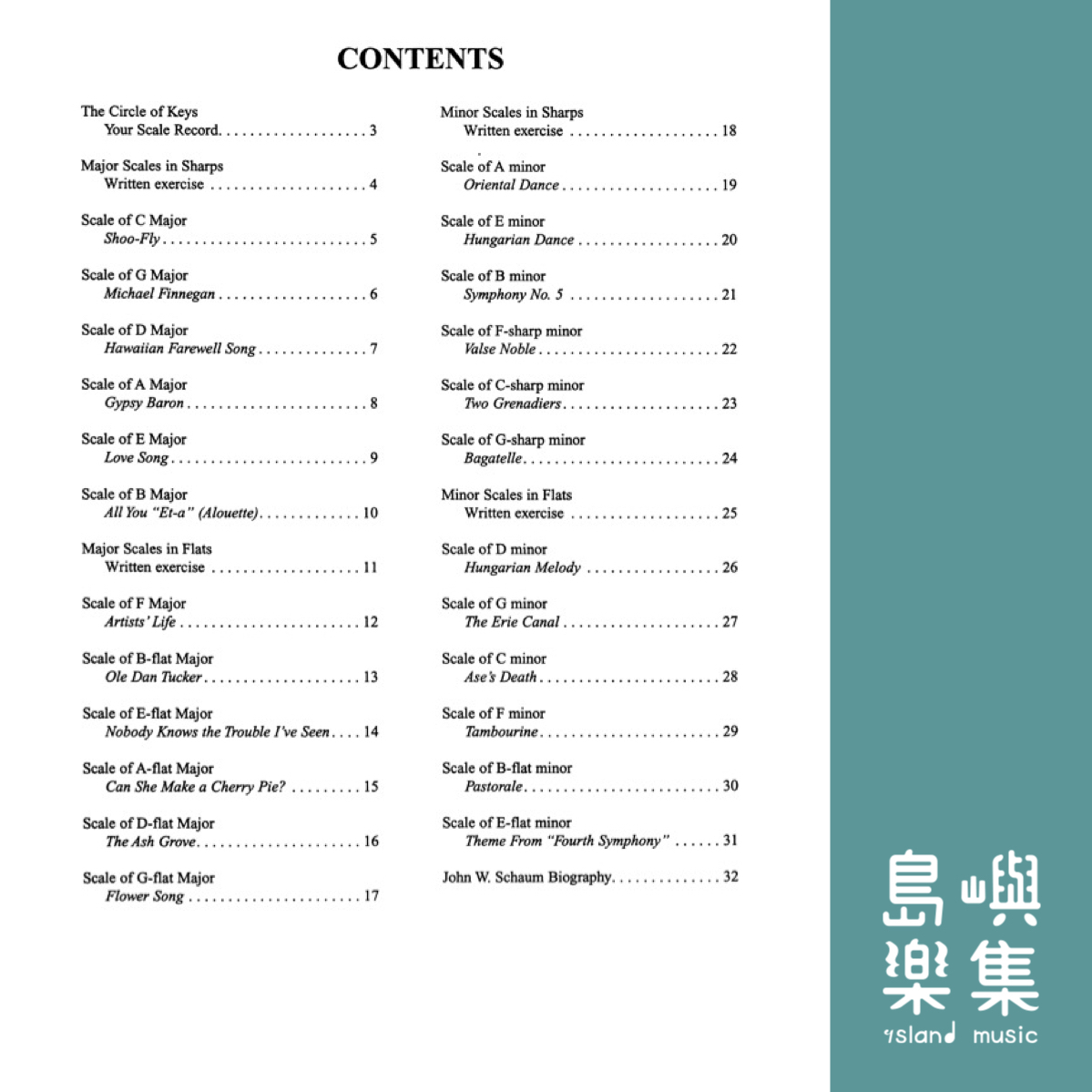 Scales and Pieces in All Keys, Book 1