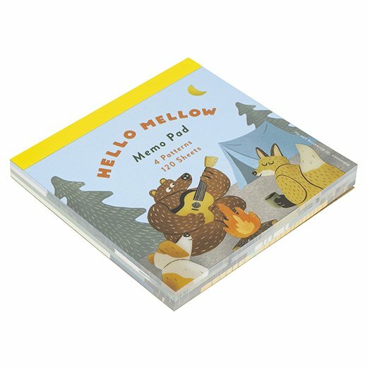 OKATAOKA露營熊 120枚 方形便條紙 memo｜日本Greeting Life